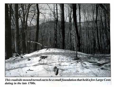 Earth Mound Indicating A Cellar Hole